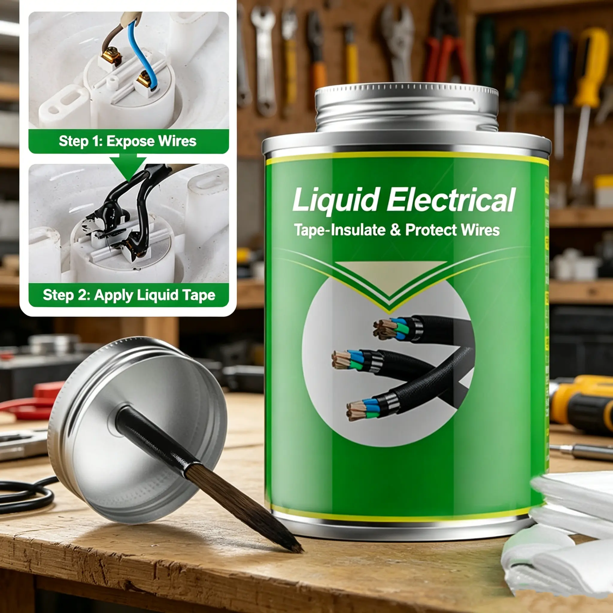 Liquid Electrical Tape – Waterproof Electrical Insulating Sealant for Wire Repair & Cable Protection, Flexible Rubber Coating for Electrical Connections, Anti-Moisture, Anti-Corrosion Liquid Insulation for Home, Automotive & DIY Projects