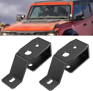 Nilight 2PCS Lower Windshield Hinge Mounting Brackets A-Pillar Brackets for Offroad LED Fog Light Pods for 2021 2022 2023 2024 2025 2026 Ford Bronco, Steel, Dual Aperture Car Accessories Custom