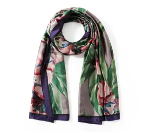 Youzey Wild Bloom Faux Silk Women's Scarf 35" x 70"