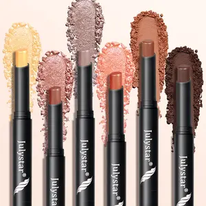 6 Color Pearl Eyeshadow Stick, Waterproof Long-Lasting No Smudge Matte Finish, Multi-Purpose Makeup Tool Contour Highlight, Lazy Eye Makeup, Matte Shimmer Eyeshadow, Eyeshadow Pen