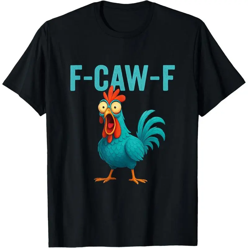 Men's Soft Cotton T-Shirt, Smooth Crew Neck Top with Casual Rooster Animal Print Graphic - Lightweight Streetwear for Bird Lovers, Seamless, Fabric, Men's Wear, Tshirt, Foldable, Digital Print, Rooster Print