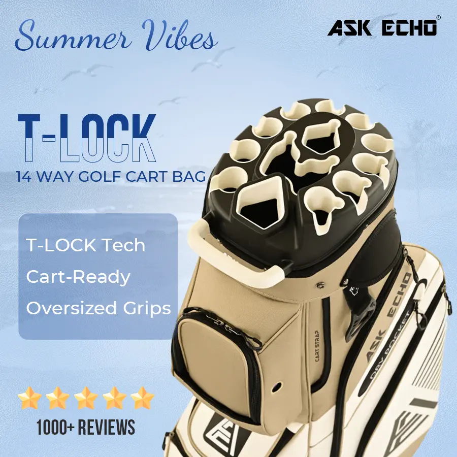 Ask Echo T-LOCK 14 Way Organizer Dividers Golf Quiet Cart Bag
