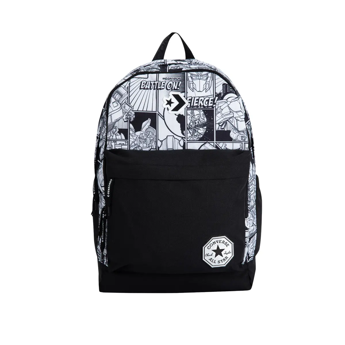Converse x Transformers Limited-Edition Collaboration Backpack, Cartoon Graffiti Design, for Daily Commute & Casual Wear