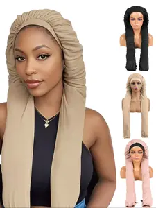 Women's Soft Sleep Cap, 2-In-1 Design for Long Hair & Bonnet, Breathable & Smooth Fabric for Braids, Ideal for Sleeping Comfort, Adjustable Hair Bonnet