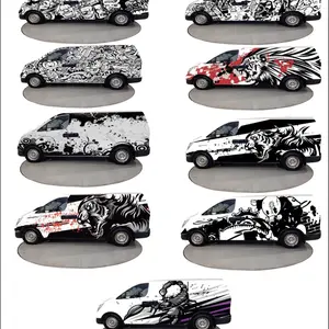 Vehicle Wrap Vector - Customizable Design for Vehicles, Ideal for Personalization and Branding