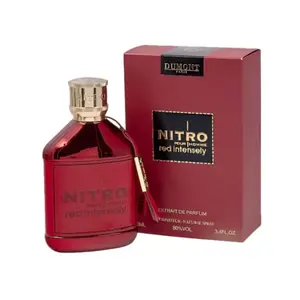 Dumont Nitro Red Intensely Extrait De Parfum Sensual Aquatic Woody 3.4 Fl Oz 100 ml for Men Bold Captivating Fragrance with Bergamot Peach Apple Melon Cedarwood Lily of the Valley Dry Amber Sea Salt Sandalwood Patchouli Amber and Moss
