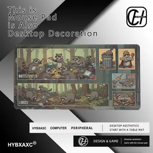Trash Panda Racoon Playmat Magic Party Game Mat Durable Rubber for TCG Games 40X80cm Mouse Pad Offices Desk Mats Friendly Design