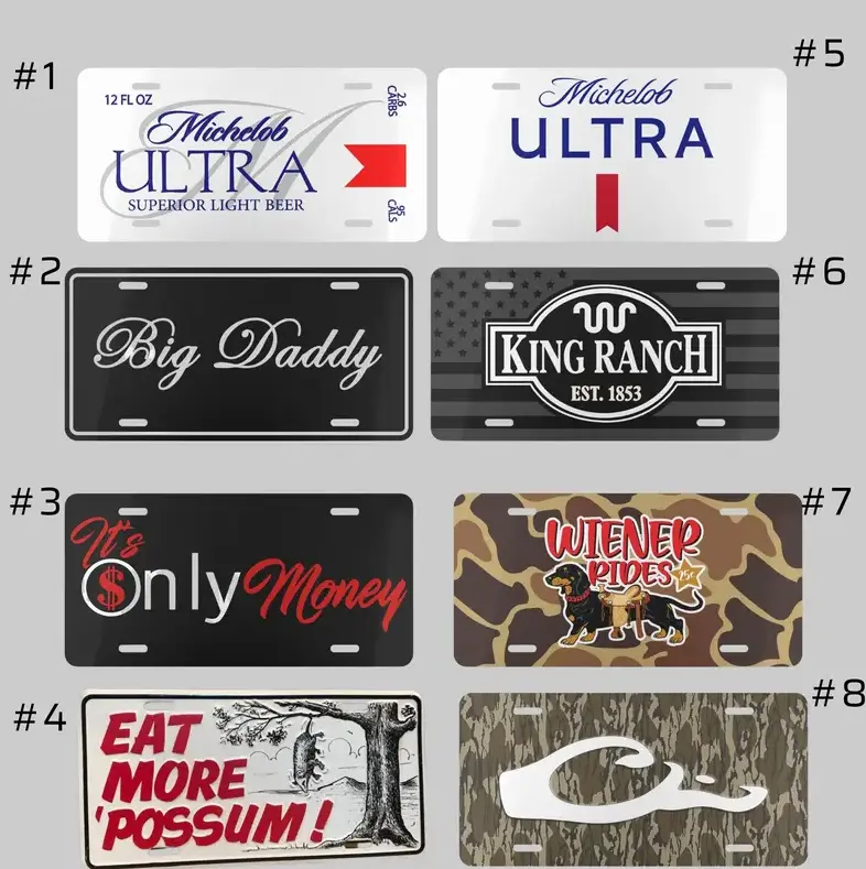 [HOT TREND] Michelob Ultra Wiener Rides License Plate, Aluminum Front Car Tag, Funny Truck Vanity Plate