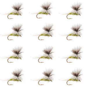 Floating Feather Supply Parachute BWO Dry Fly 12 Pack – Blue Wing Olive Trout Size 16-18