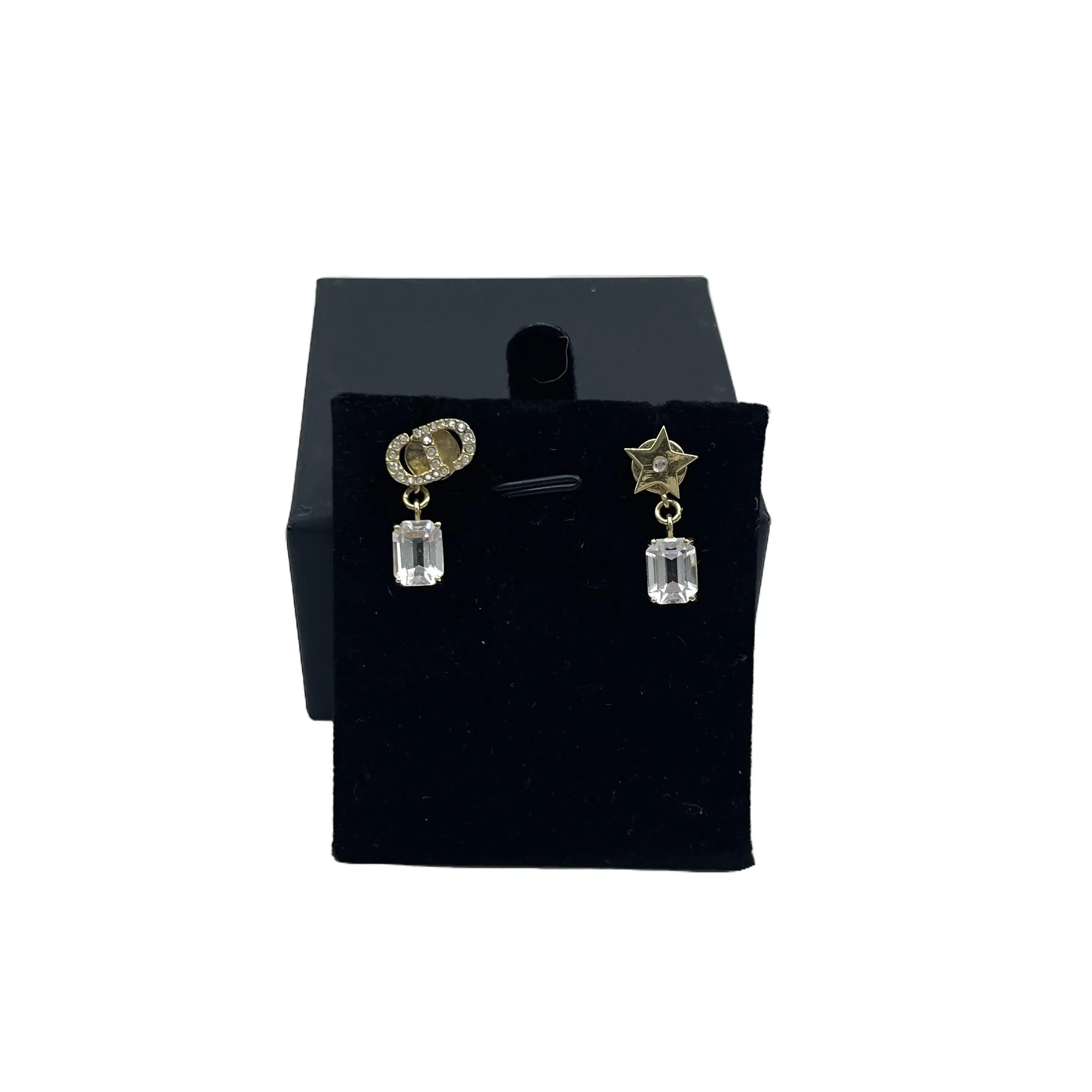 Pre-owned YSL Star and Moon Asymmetrical Earrings H5 D0415