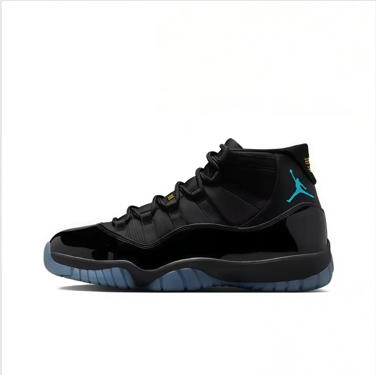 High top basketball shoes glossy black patent upper dark blue translucent sole woven fabric panels streamlined shape unisex trend basketball sneakers must have wide feet friendly trendy match