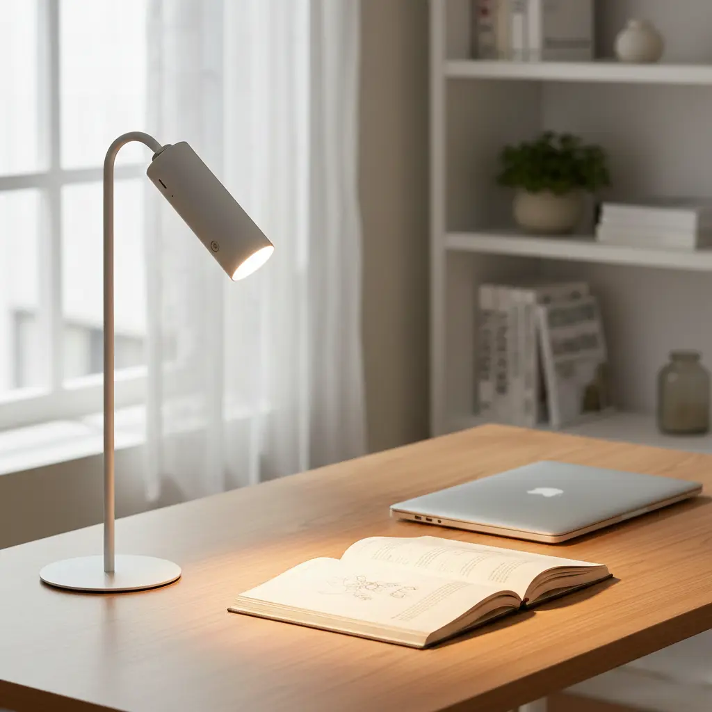 4-in-1 Magnetic Rechargeable LED Desk Lamp - Adjustable Lighting, Clip, Wall Sconce, Portable Flashlight, 1200mAh 60H Batteries - Nightlight for Bedroom Emergency Use