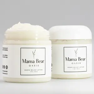Mama Bear Oasis Nerve Soothing Lotion 4 oz/120 ml with Natural Magnesium Chloride for Gentle Comfort on Hands & Legs Fragrance Free Moisturizing Cream
