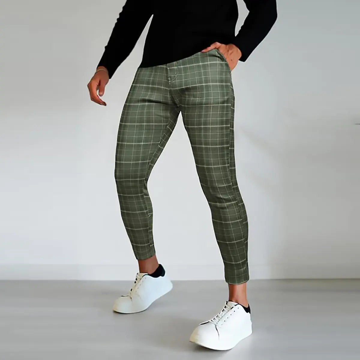 GINGTTO Men's Skinny Stretch Dress Pants Slim Fit Chino Pants Fashion Trousers