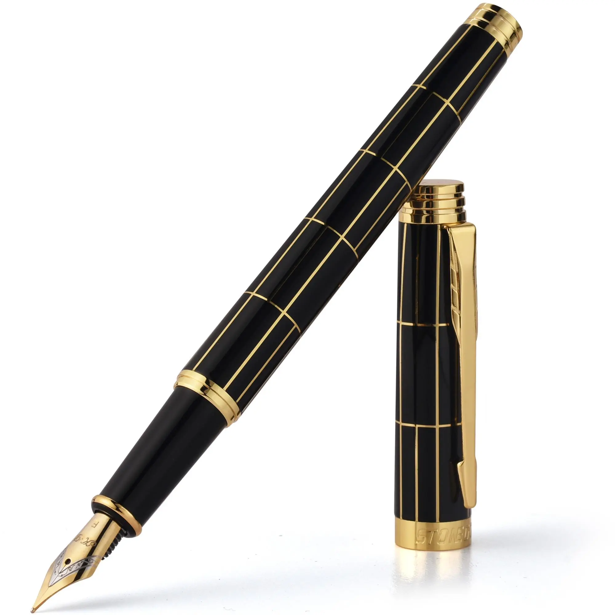 Metal Fountain Pen Set, 1 Set Luxury Fountain Pen with Ink Refill, Calligraphy Pen for Writing Drawing Journal, Executive Business Signature Gift Pen, Specialty Pen, Aesthetic Pens, Smooth Writing Pens, Writing Pens, Reusable Pen