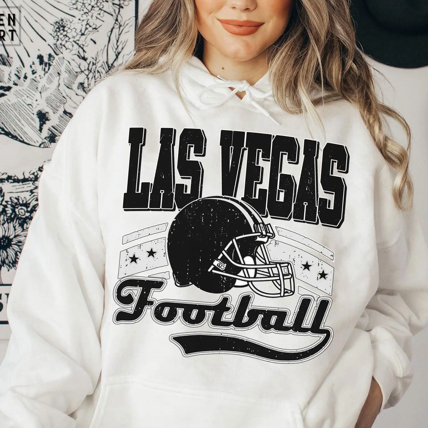 Vintage 90s Style Las Vegas Football Hoodie Sweatshirt, Trendy Las Vegas Football Fan Gift, Las Vegas Game Day Shirt, Las Vegas Shirt Game Day, #RRaiderrr merch, Gift for Fan 5YNA