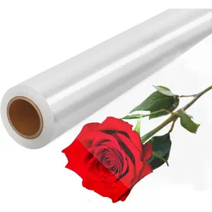 100 ft Clear Cellophane Wrap Roll (31.5 in x 100 ft) - 3 Mil Thick large wrapping paper for Flower Baskets Gift Wrap (31.5" fold into 16")
