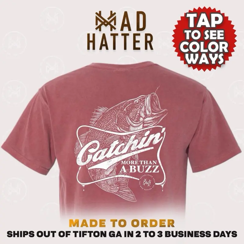 Catching More than A Buzz Tshirt Tee - Bold Statement Design Comfortable Fabric Blend Versatile Wear Machine Washable Casual Apparel