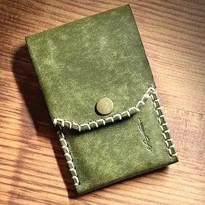 “Lowcountry Fold”- a nod to the region and the fold of the wallet. The wallet has 3 card slots, capable of holding 3-6 cards plus a cash slot and a snap closure. We have 3 variants, Olive/Olmo, Ortensia/Black, and Olmo.