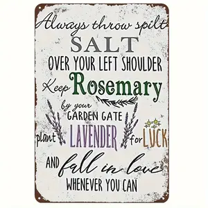 2D 2pcs Practical Magic Inspiration Wall Sign Witch Wall Sign Witch Decoration, Funny Sign Novelty Metal Tag, Vintage Home Decor, Wall Art Sign Wall Decoration Gift Tin Sign (8x12 ''/20cm * 30cm), Halloween, Vintage Plaque Decor