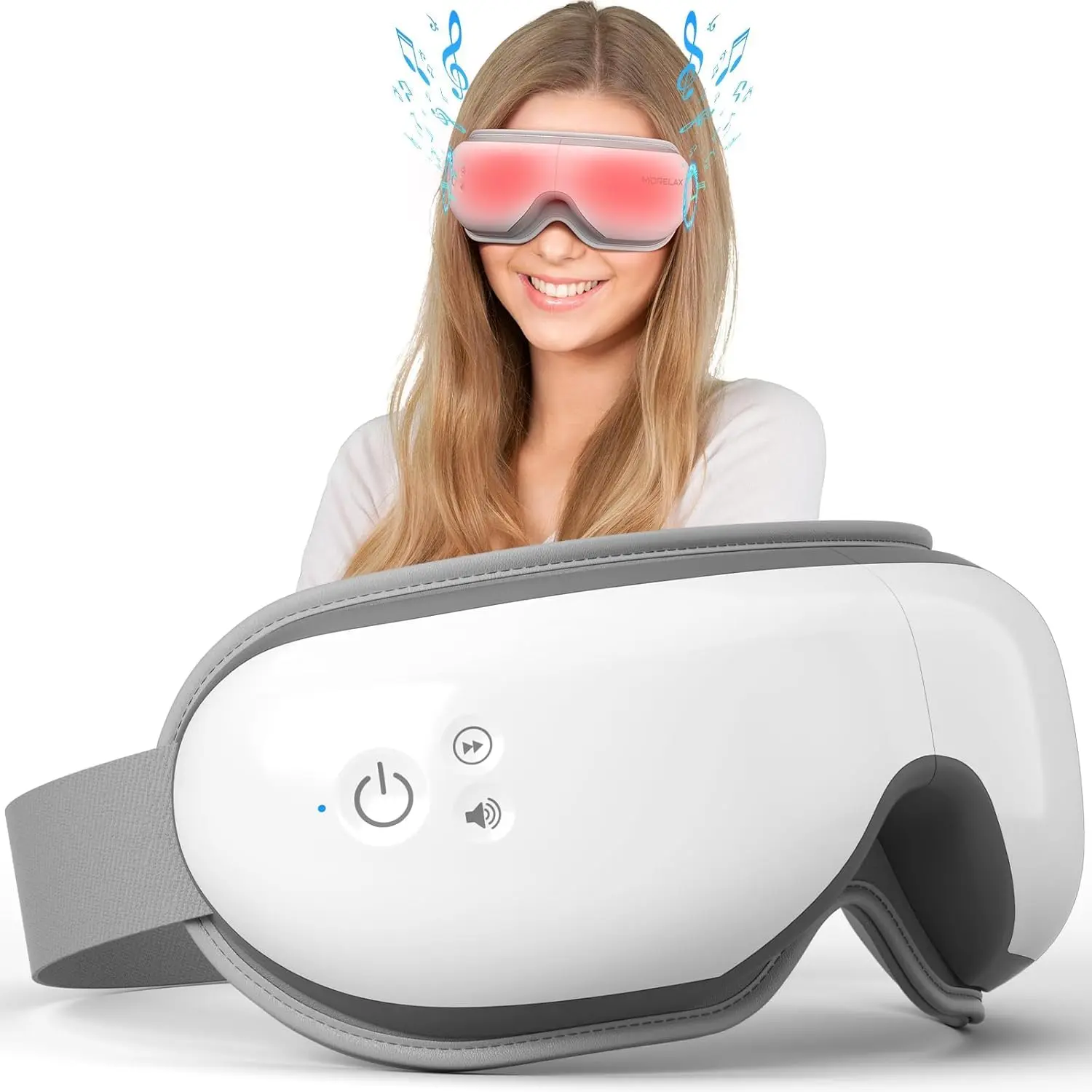 Morelax Eye Massager with Heat & Bluetooth Music, Sleep Eye Massager Mask, Eye Massage Device, Gift for Women & Men TikTokShopBlackFriday