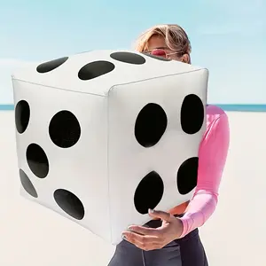 Large Inflatable Dice for Indoor Outdoor Fun Activities, Gatherings, Summer Pool Party Lawn Game, Easy Inflate Deflate Christmas Gift