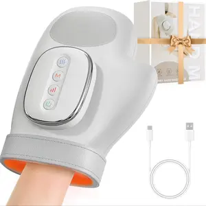 2026 Trending Electric Hand Massager with Heat Compression Vibration Finger Palm Wrist Massage for Arthritis Carpal Tunnel Pain Relief Rechargeable Portable Hand Therapy Massager Home Office Travel Self Care Gift for Women Men Viral Health Gadget