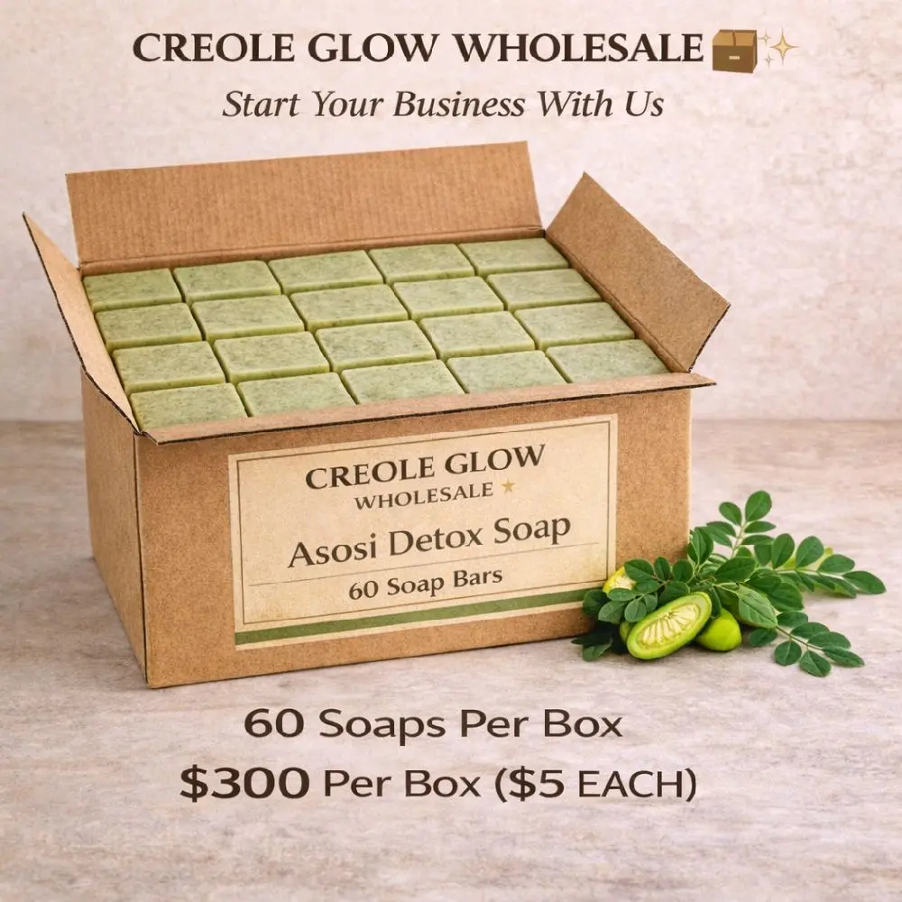 Creole Glow Asosi Detox Soap – 60 Bars Wholesale Bundle