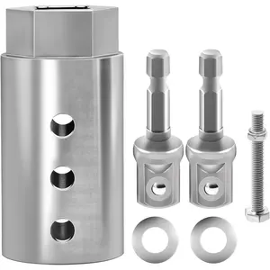 Stainless Steel Trailer Crank Handle Power Drill Adapter for 1 Inch Drive Shaft Top Wind Trailer Crank Hardware Haven Quality Tool