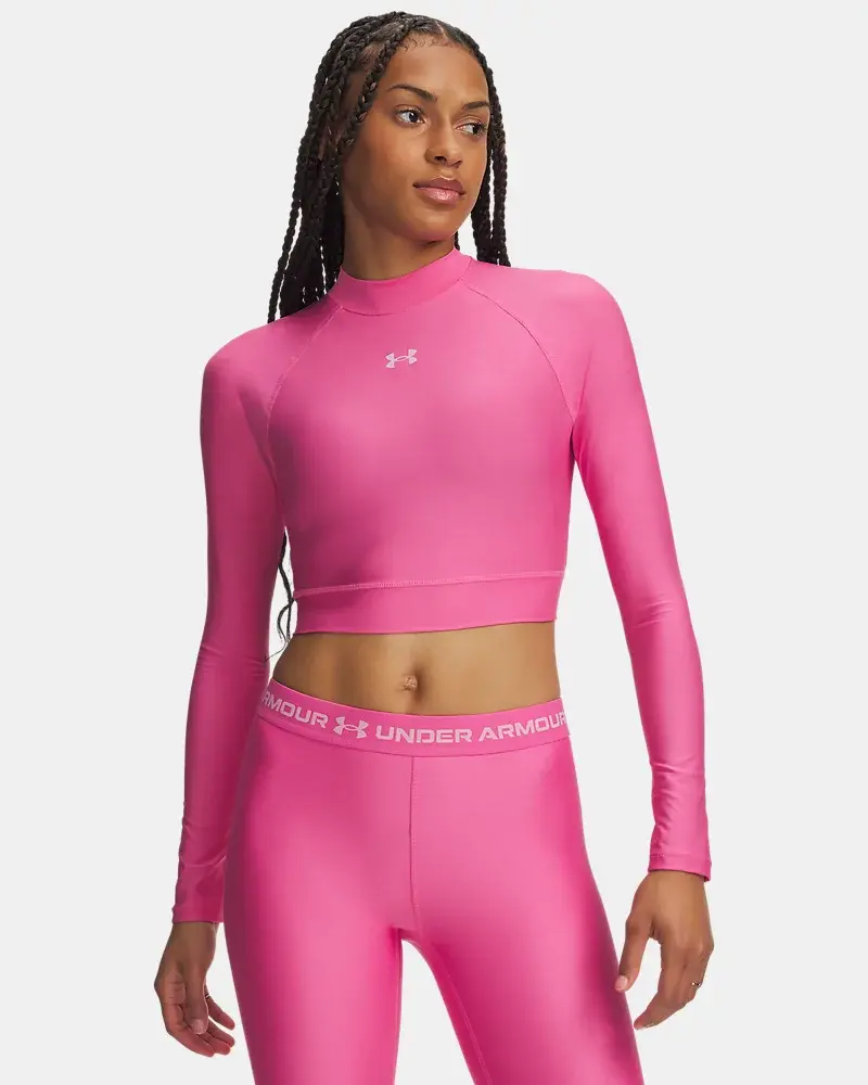 Under Armour HeatGear® Women's Crop Mock Long Sleeve
