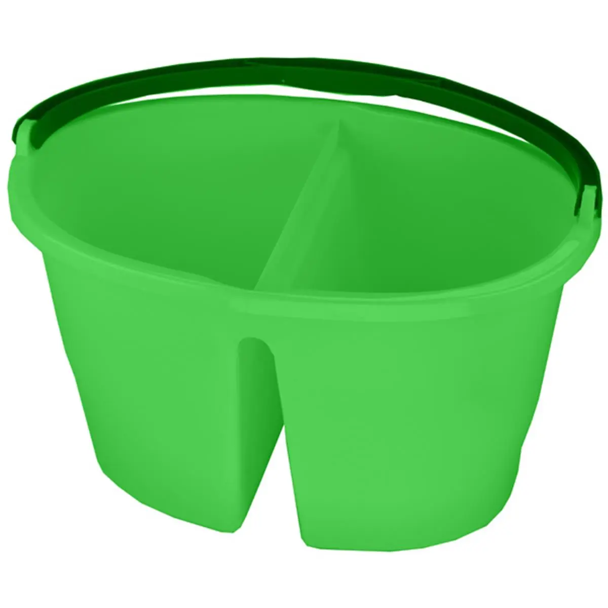 212 MAIN 17 qt. Oval Multifunctional Plastic Dual Compartment Utility Bucket, Light Green Home Supplies (Household Appliance)