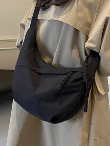 Women's Solid Color Large Capacity Crossbody Bag, Fashionable Lightweight Shoulder Bag for Daily Used, Casual Versatile High-quality Commuting Bag