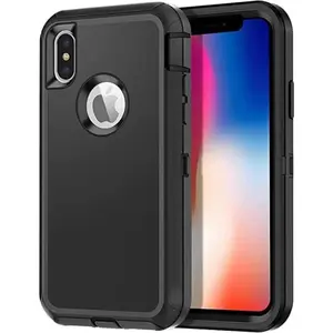 Entronix Heavy Duty Case for Apple iPhone XS Max - Triple Layer Bumper Cover, Wireless Dustproof Handle, Protective Cellphone Casing Screen Protector