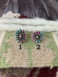 Handmade Sterling Silver Cotton Candy Adjustable Ring "Signed Nizhoni"