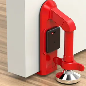 Portable Alarm Door Stopper with 80dB Super Loud Wireless Alarm - Heavy-Duty Metal Door Clamp, Travel Safety Lock, Home Security System, Anti-Theft Device for Women