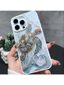 Mosaic Sea Turtle Adorable Magnetic Case for iPhone11/12/13/14/15/16/17/promax Magnetic Compatible, Lightweight, Anti-Fall | Girly & Chic Style
