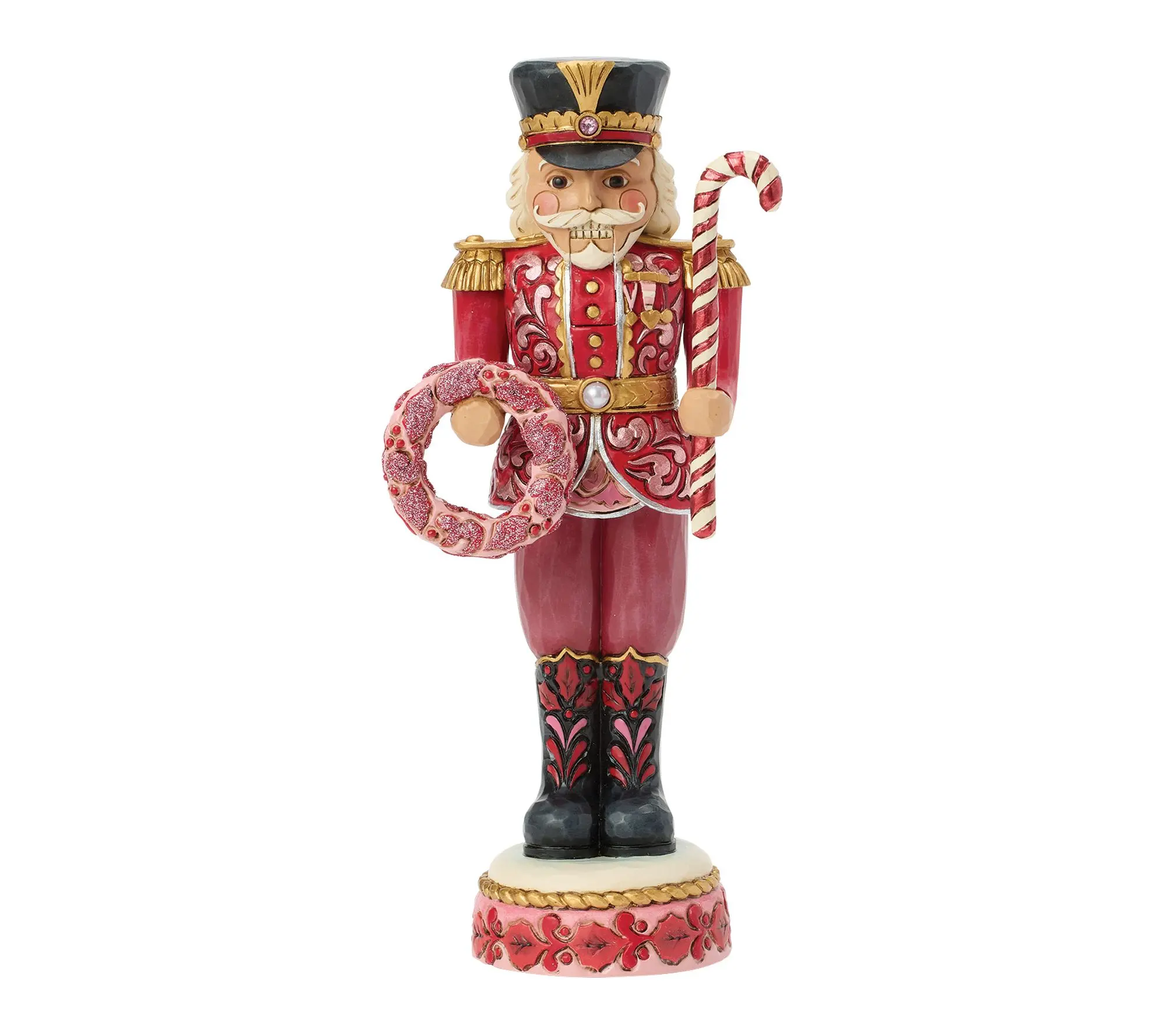 Jim Shore Heartwood Creek Soldier Nutcracker Pink & Red Fig Jim Shore Heartwood Creek Soldier Nutcracker Pink & Red Fig