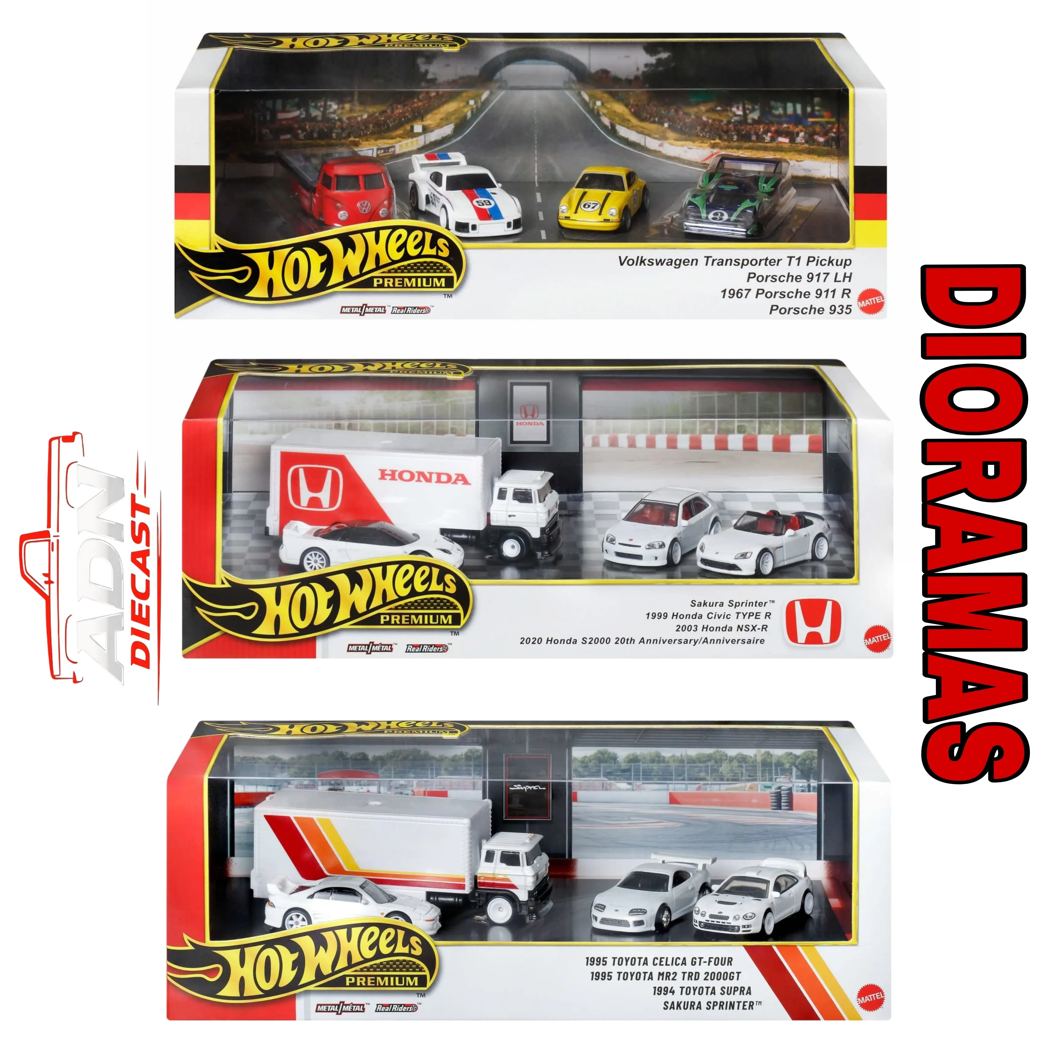 Hot Wheels Premiums Collector Display Set - Diorama Assortment - Diecast 1:64
