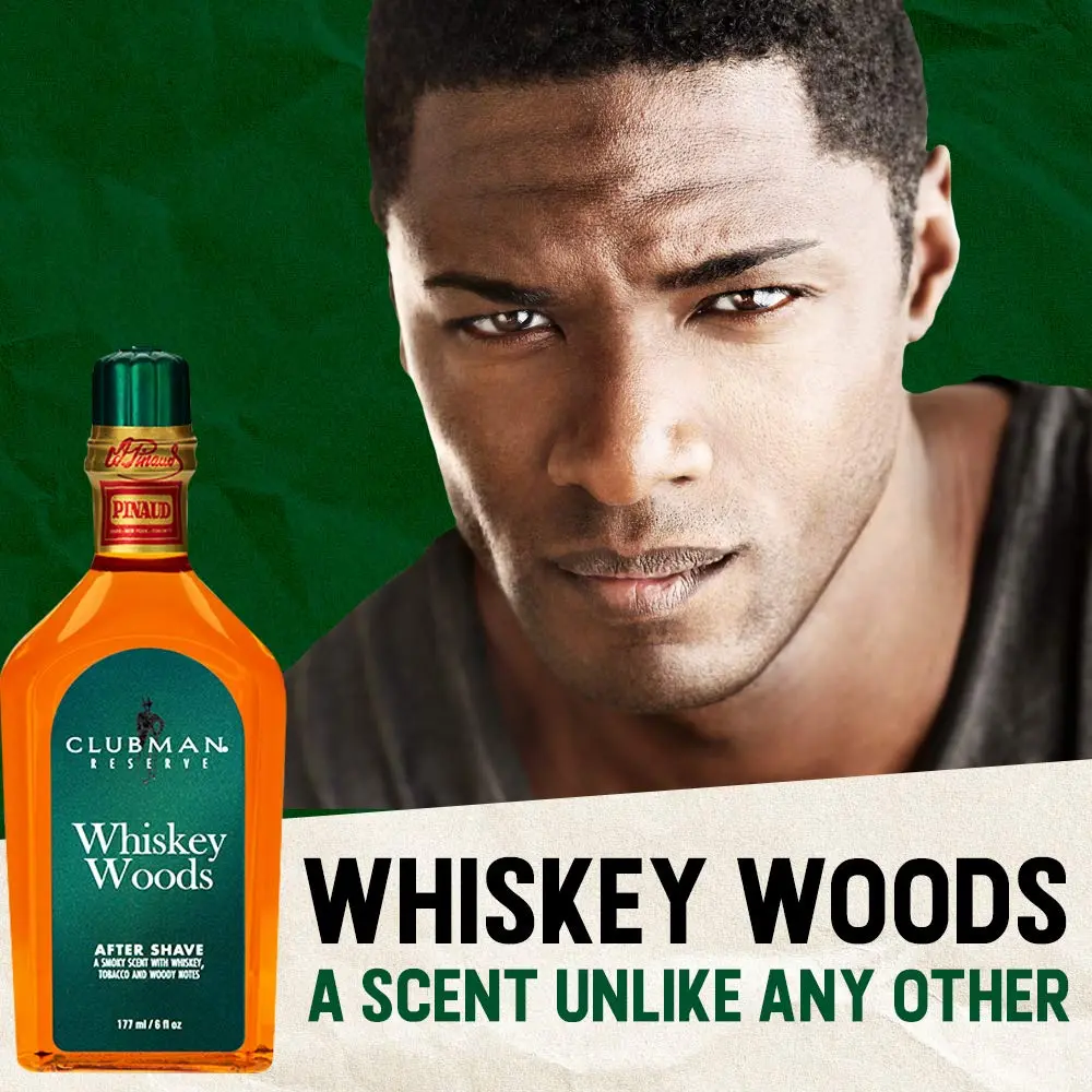 Clubman Reserve Men's After Shave Lotion - Whiskey Woods Scent, Denatured Alcohol Soothing Formula for Adults, Heals Skin Nicks, Prevents Razor Burn, Repairs Skin, 6oz Male Care Single Item, Contains Alcohol, Prevent Razor Burn