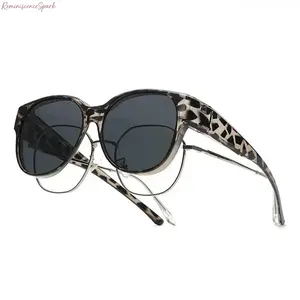 Unisex Y2K Retro Round Frame Fit Over Sunglasses, Effective UV Protection & Anti-Glare Design, Wear Over Prescription Glasses Ideal for Driving, Daily Use & All-Season Outdoor Activities