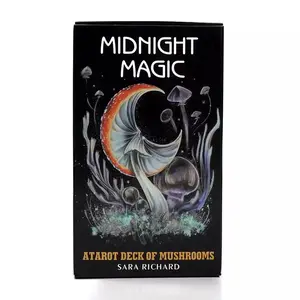 Midnight Magic Mushroom Tarot Cards, Premium Cards, Illustrated, Unique, Enchanting, Perfect Halloween Christmas Thanksgiving Gift, 78-Card Deck for Divination, Spiritual Exploration & Fortune-Telling Games, Mushroom Theme