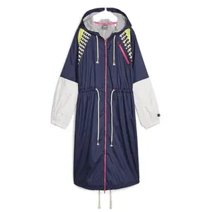 PUMA Womens X Lemlem Anorak Jacket Training Athletic Outerwear Casual Anorak Moisture Wicking - Blue
