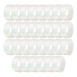 30 Rolls Transparent Clear Tape Refills for Dispenser, Sturdy Tape(Not Easily ), 0.7 Inch, 27.3 Yard,  for Office, , School