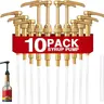10 Pcs Gold Coffee Syrup Pump, Compatible with 25.4 Oz/750ml Bottles, Syrup Dispenser Pumps Great for Home & Coffee Bar Drinking Mixes, Tea, Beverage, Cocktails