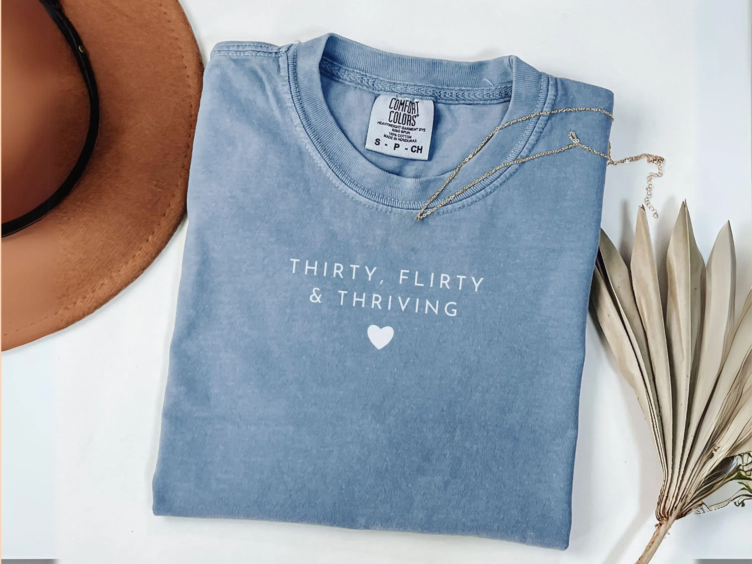30 flirty and thriving, Unisex Comfort Colors tshirt, 30th birthday shirt