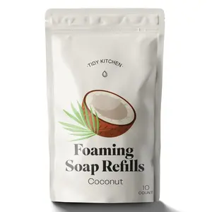 Tidy Kitchen Foaming Hand Soap Tablets, 10 Count – Moisturizing Foam for Kitchen and Bathroom, Compatible with Dispensers