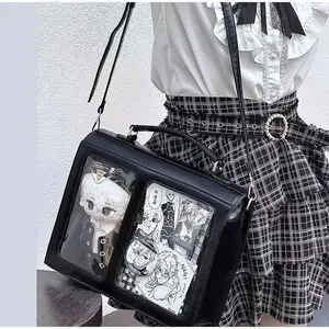 2026 new Sweet-edge Utility Backpack, Harajuku Diy Itabag Transparent, Student Commuting Briefcase, Fashion Versatile Crossbody