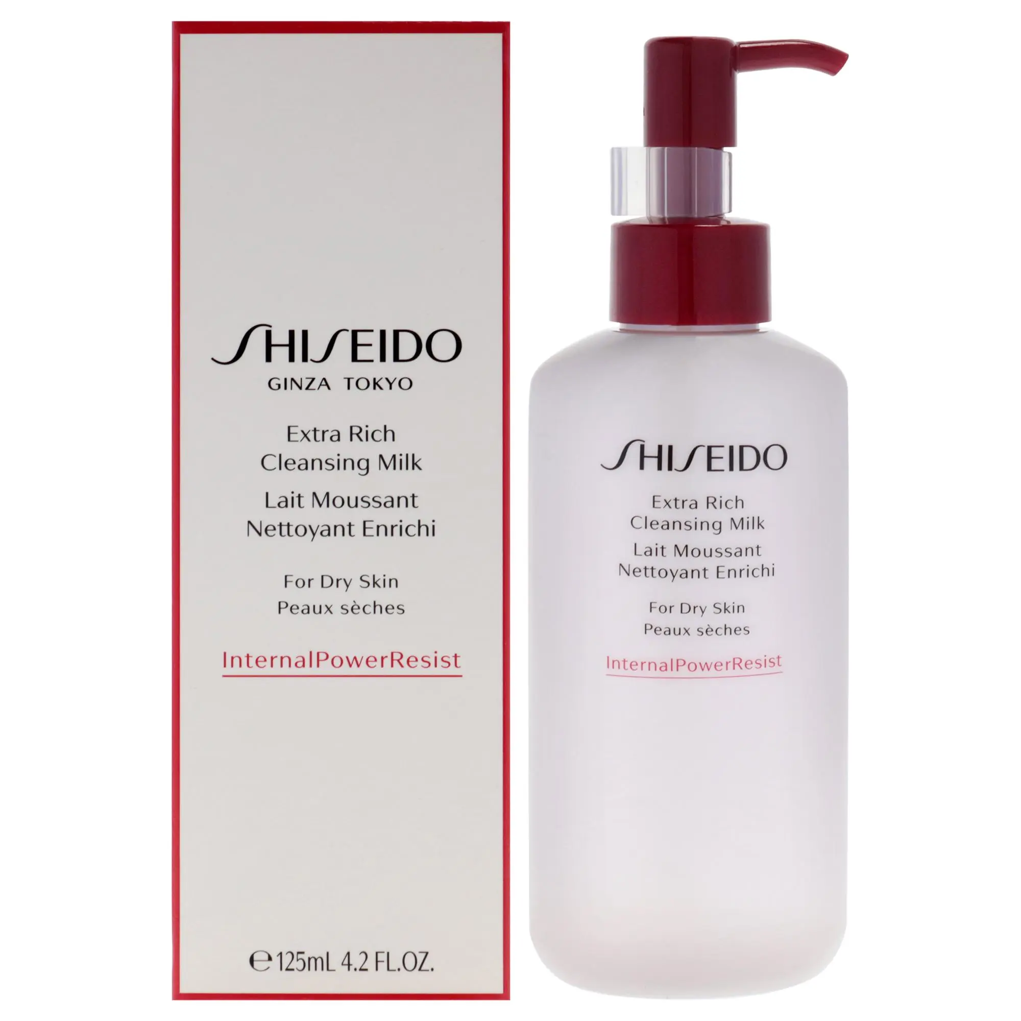 Shiseido Extra Rich Facial Cleansing Milk - Gentle Daily Face Care Product for Women, 4.2 fl oz Cleanser, Face Care Products