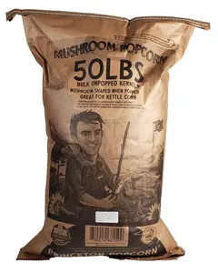 50lb Bag Yellow Mushroom Popcorn Kernels - Easy-Eating, Pops Large Popping Corn, Non-GMO Popcorn Kernels, No Roundup, Direct from Farmer, Air Popper or Stovetop Mushroom Shaped Unpopped Popcorn Kernels Great for Caramel Corn or Kettle Corn