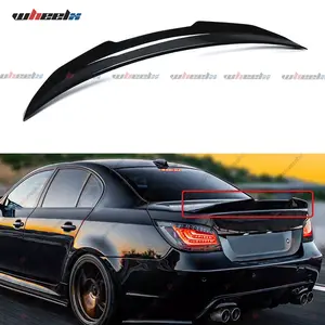 2004-2010 – PSM Style Highkick , Gloss Black Carbon Fiber Rear Trunk Spoiler for E60 Series 525i 530i M5 Vehicles
